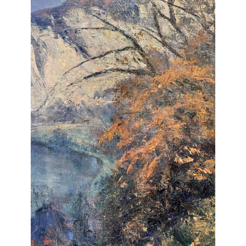 Eugène COLIGNON “Panorama towards the Meuse at WEPION - PROFONDEVILLE” oil painting on canvas