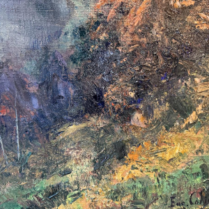 Eugène COLIGNON “Panorama towards the Meuse at WEPION - PROFONDEVILLE” oil painting on canvas