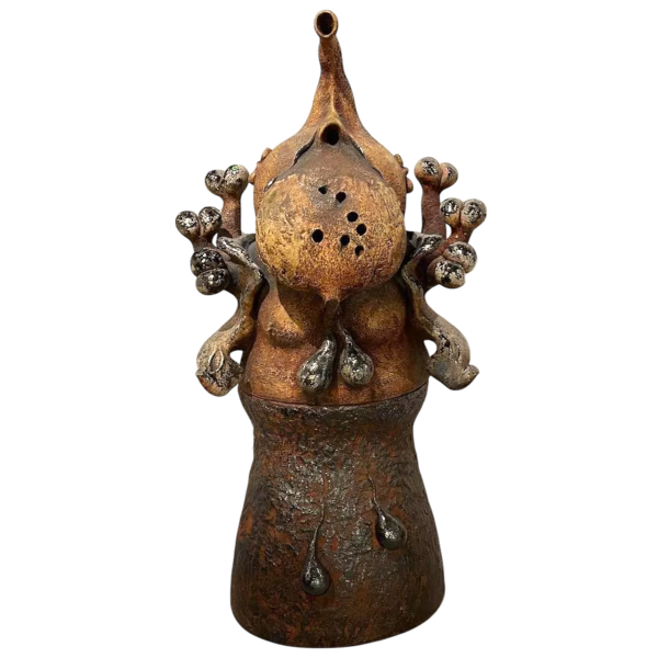 YVES RHAYÉ, monumental sculpture in glazed ceramic, fantastic surrealism, ca 1970