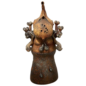 YVES RHAYE, sculpture monumentale en céramique émaillée, surréalisme fantastique, ca 1970