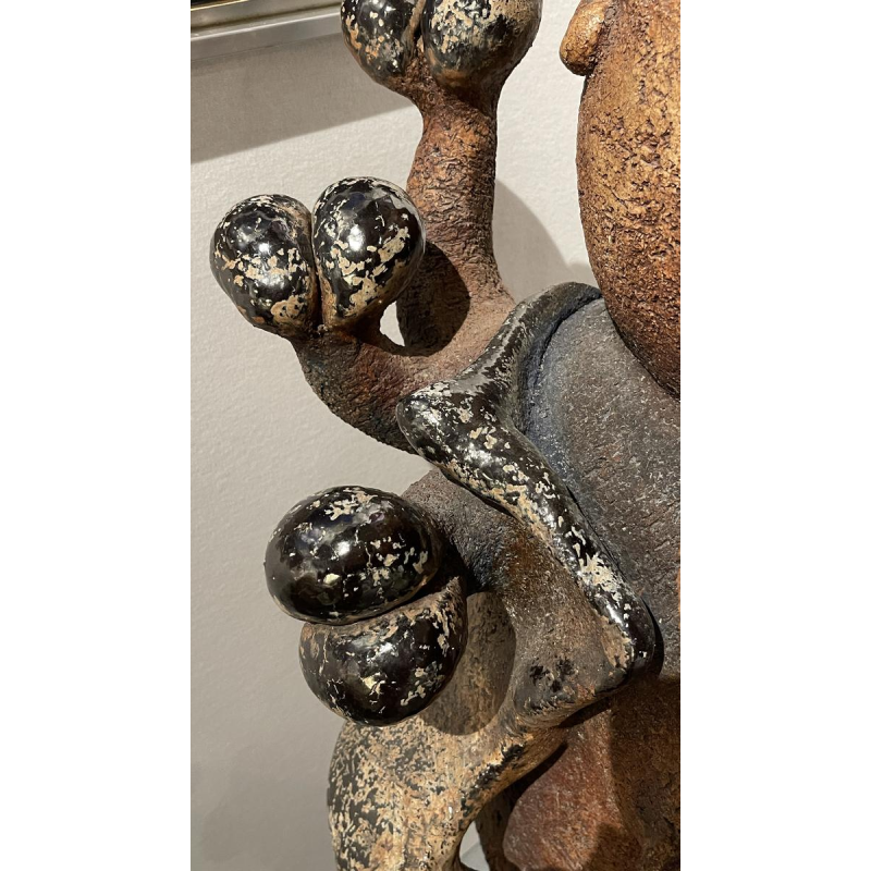 YVES RHAYÉ, sculpture monumentale en céramique émaillée, surréalisme fantastique, ca 1970