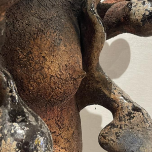 YVES RHAYÉ, monumental sculpture in glazed ceramic, fantastic surrealism, ca 1970