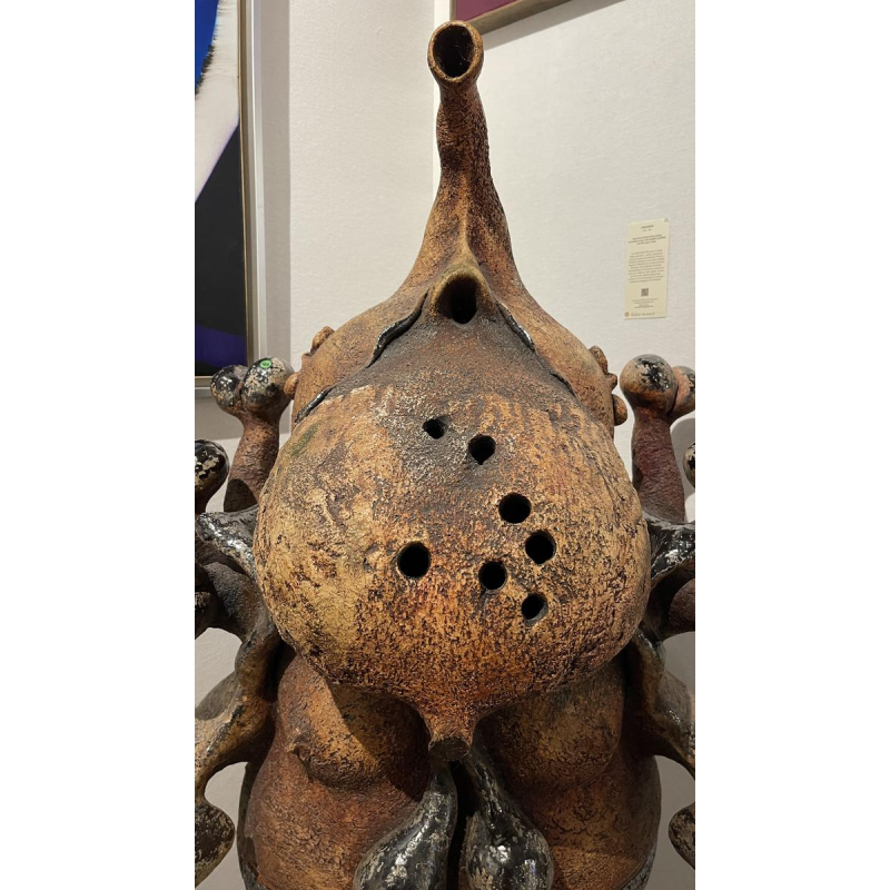 YVES RHAYÉ, monumental sculpture in glazed ceramic, fantastic surrealism, ca 1970