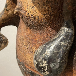 YVES RHAYE, sculpture monumentale en céramique émaillée, surréalisme fantastique, ca 1970