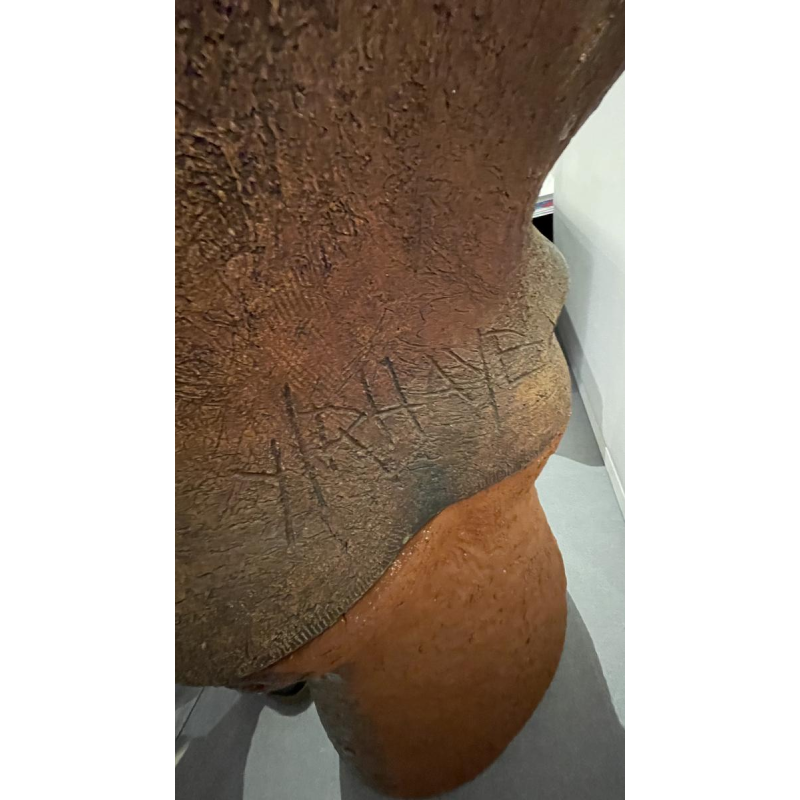 YVES RHAYE, sculpture monumentale en céramique émaillée, surréalisme fantastique, ca 1970