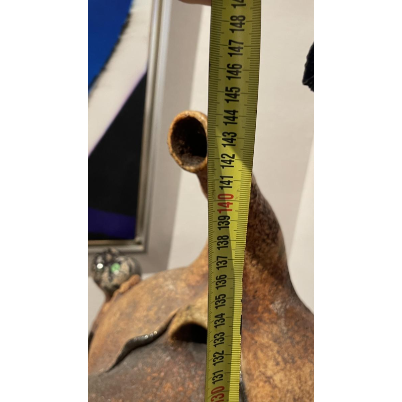 YVES RHAYÉ, monumental sculpture in glazed ceramic, fantastic surrealism, ca 1970