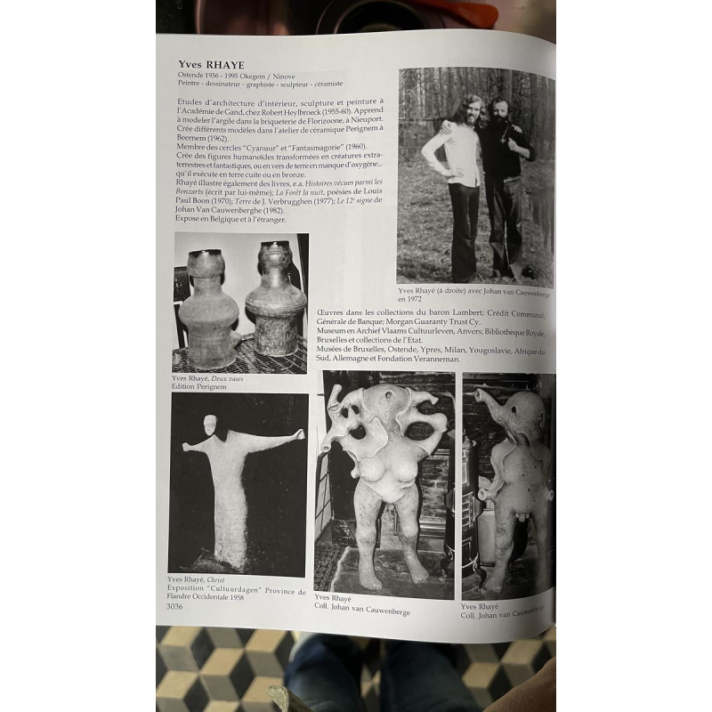 YVES RHAYE, sculpture monumentale en céramique émaillée, surréalisme fantastique, ca 1970