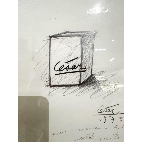 César Baldaccini, felt-tip pen and pencil drawing on paper, 1975