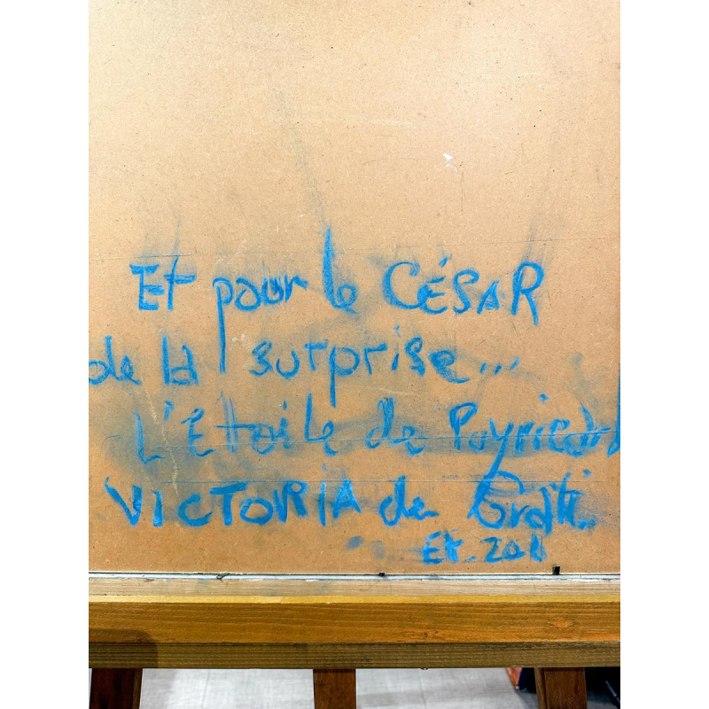 César Baldaccini, tekening met viltstift en potlood op papier, 1975