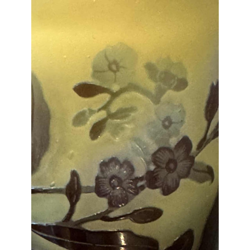 Atelier Émile GALLÉ multilayer glass vase with floral decoration