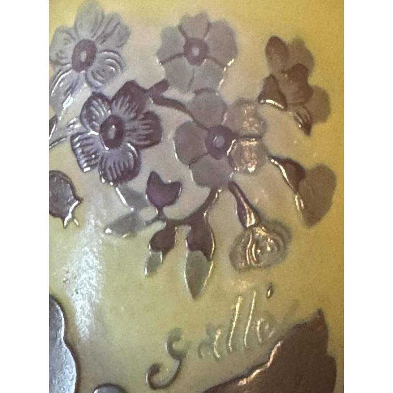 Atelier Emile GALLÉ vaas van meerlaags glas met bloemendecor