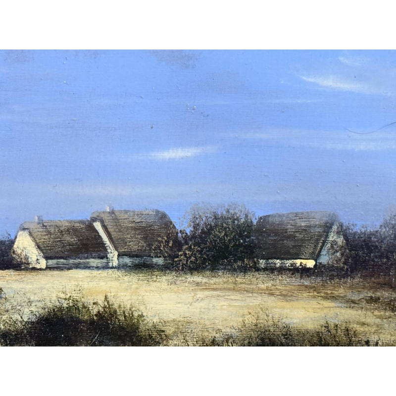 Olivier De Nato “Polder Landscape” oil painting on wood