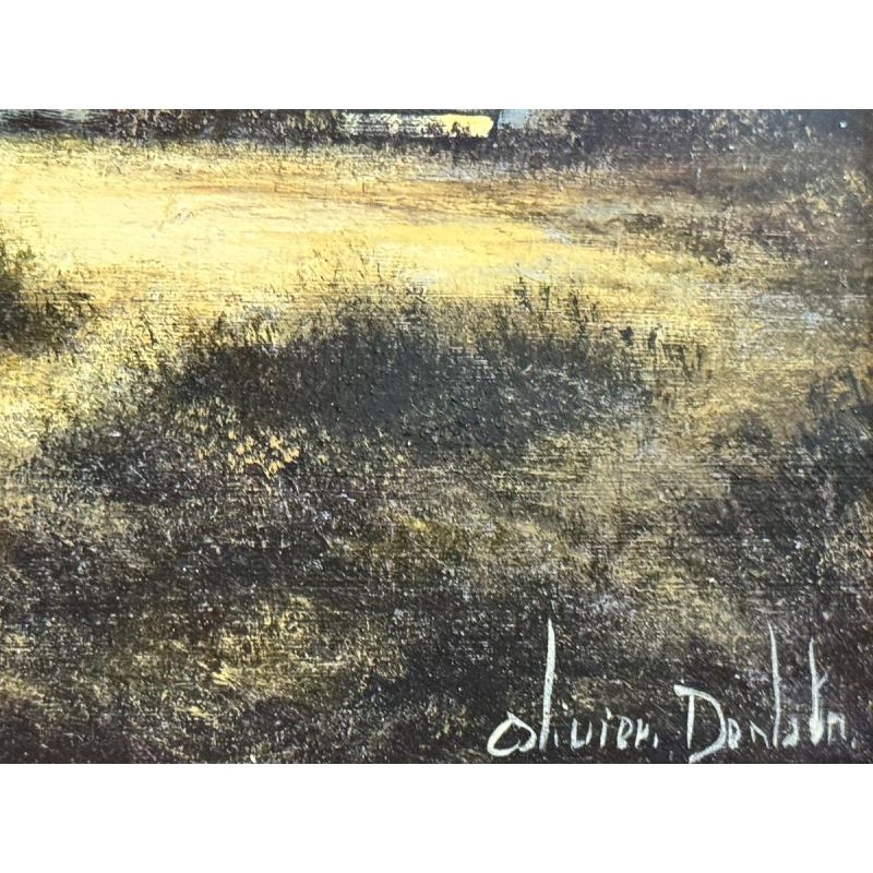 Olivier De Nato “Polderlandschap”, olieverfschilderij op hout