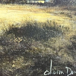Olivier De Nato “Polder Landscape” oil painting on wood