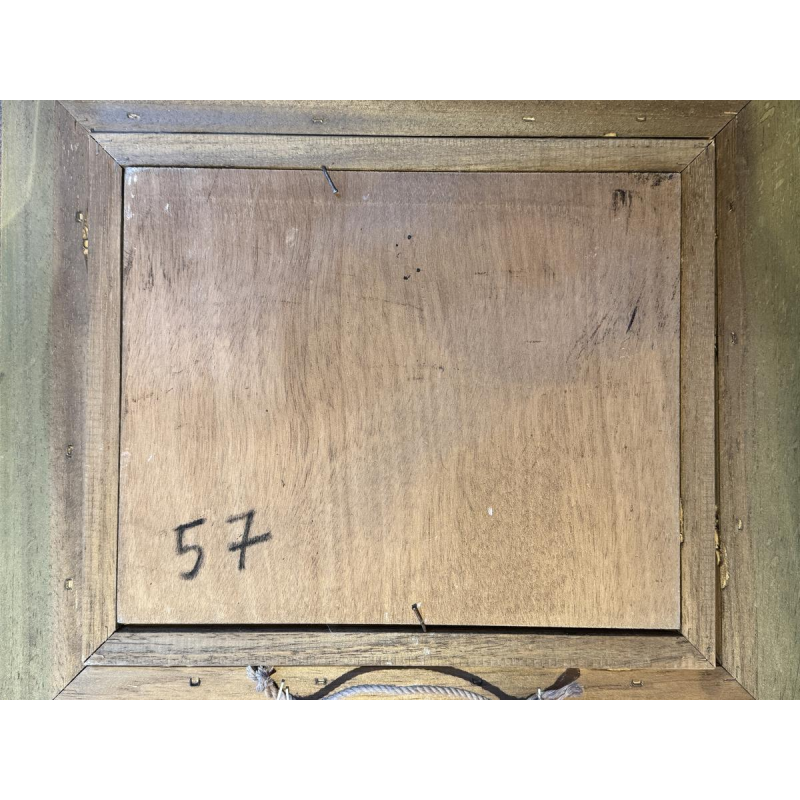 Olivier De Nato “Polderlandschap”, olieverfschilderij op hout