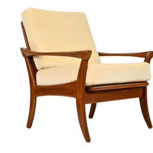De Ster Gelderland, fauteuil vintage en teck entièrement rénové, ca 1960