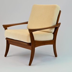 De Ster Gelderland, fauteuil vintage en teck entièrement rénové, ca 1960
