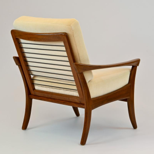 De Ster Gelderland, vintage teakhouten fauteuil, volledig gerestaureerd, ca. 1960