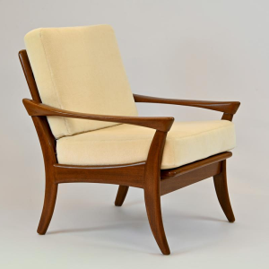 De Ster Gelderland, fauteuil vintage en teck entièrement rénové, ca 1960