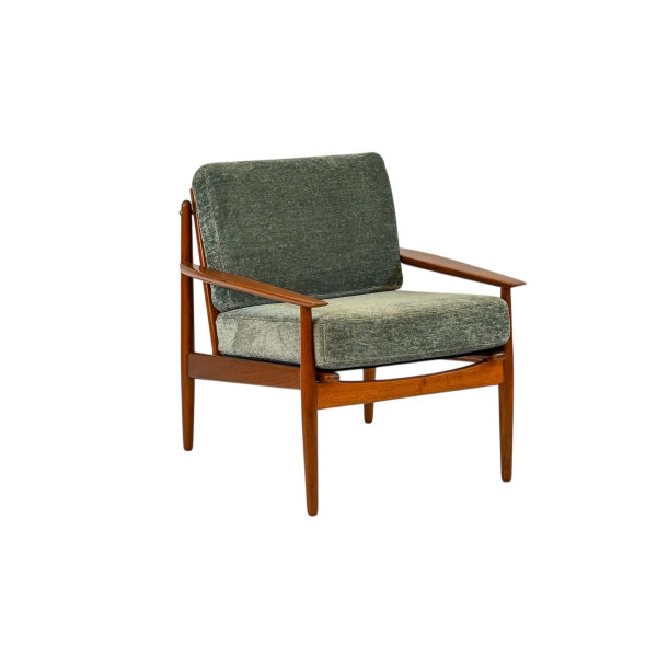 Arne Vodder, geheel gerenoveerde teakhouten fauteuil, ca 1960