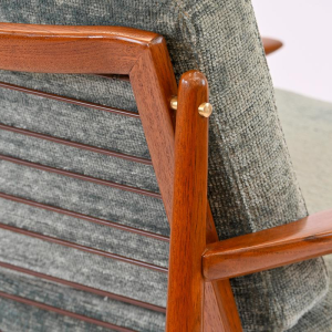 Arne Vodder, geheel gerenoveerde teakhouten fauteuil, ca 1960