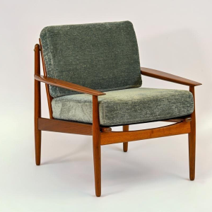 Arne Vodder, geheel gerenoveerde teakhouten fauteuil, ca 1960
