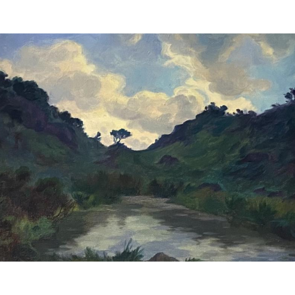 J. Reymen 'Landscape' oil on canvas