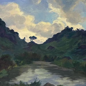 J. Reymen 'Landscape' oil on canvas