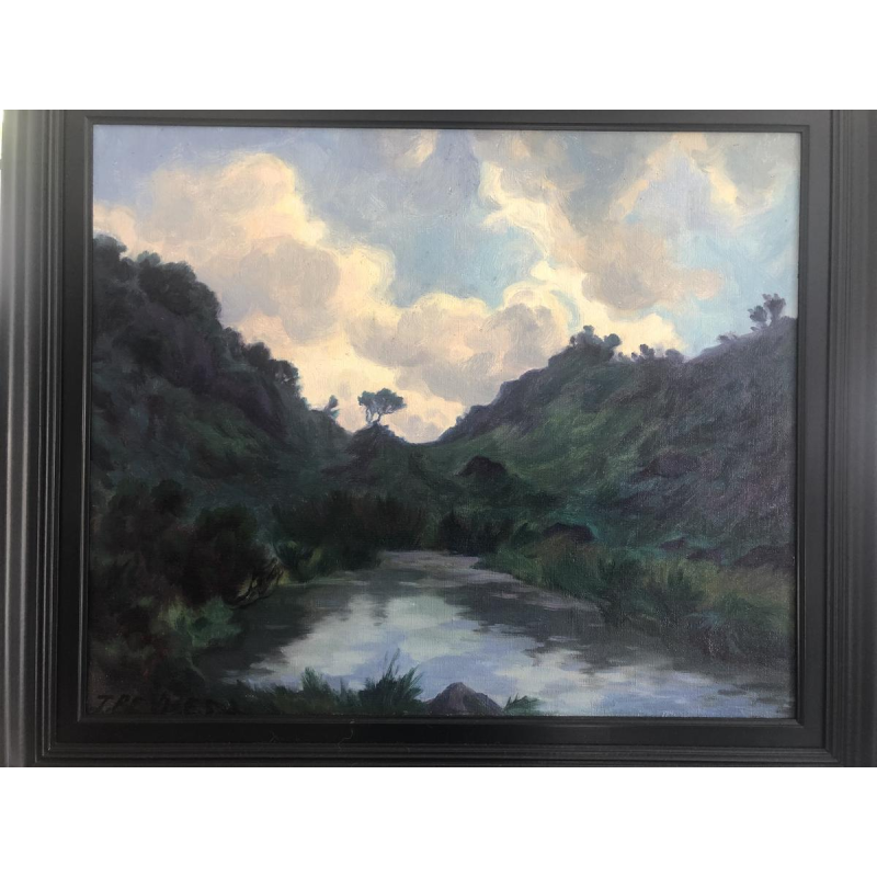 J. Reymen 'Landscape' oil on canvas