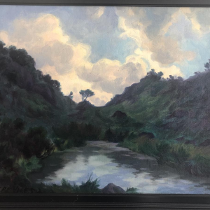 J. Reymen 'Landscape' oil on canvas