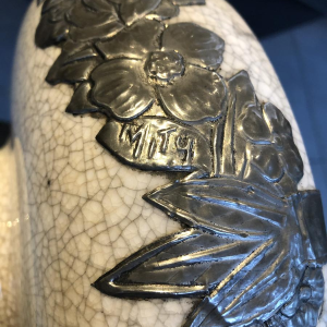 Boch Frères La Louvière, Art Nouveau gecraqueleerd aardewerken kom, begin 20e eeuw