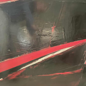 Serge DETRIAUX Abstraction rouge 90x115 cm painting