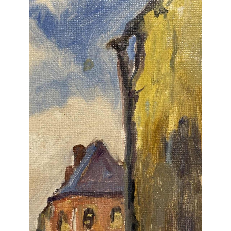 Albert DANDOY : « Namur - Rue Saint Hilaire 1950 » sur le grognon