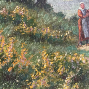 Albert DANDOY (1885-1977): paysage mosan animé et impressionniste de 1915