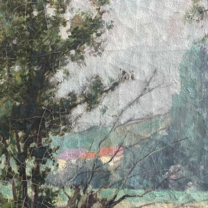 Albert DANDOY (1885-1977): lively impressionist Mosan landscape from 1915