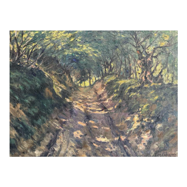 Eugène COLIGNON « In de zomer in het kreupelhout » schilderij olie op doek