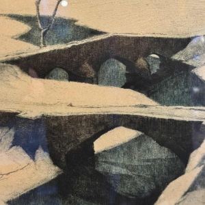 RESERVE Camille BARTHELEMY: « Le Christ de Straimont » grande gravure en couleur