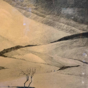 RESERVE Camille BARTHELEMY: « Le Christ de Straimont » grande gravure en couleur