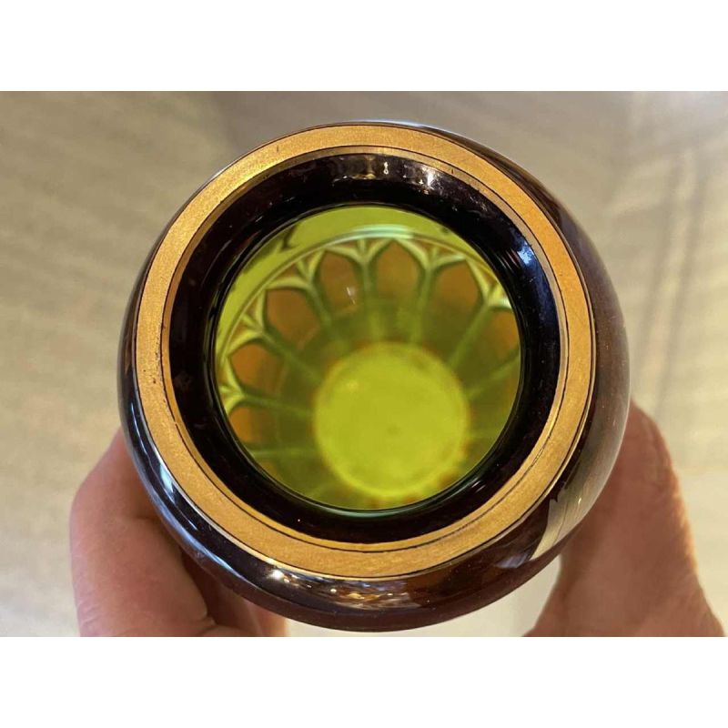 Val Saint-Lambert vaas, Weense stijl, versierd met "Dans van Flora" van Léon Ledru.