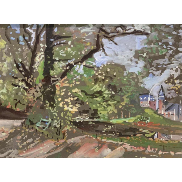 Gouache-aquarelle de Marie HOWET ( Libramont 1897-Rochehaut 1984)