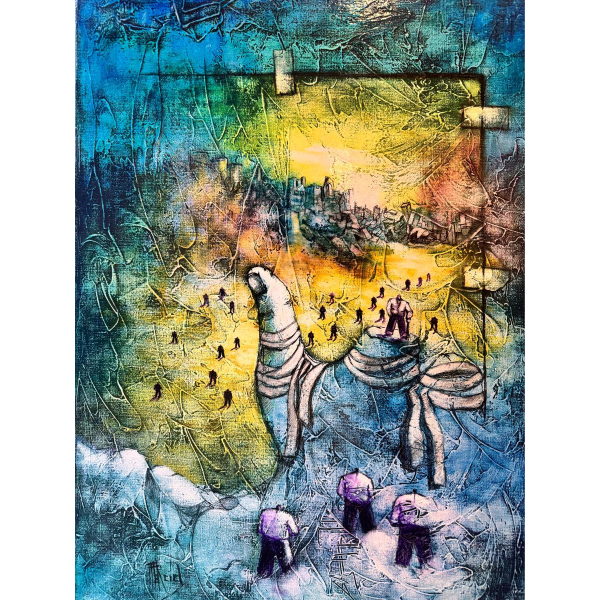 Michel MERCIE “The Climb” oil painting on canvas