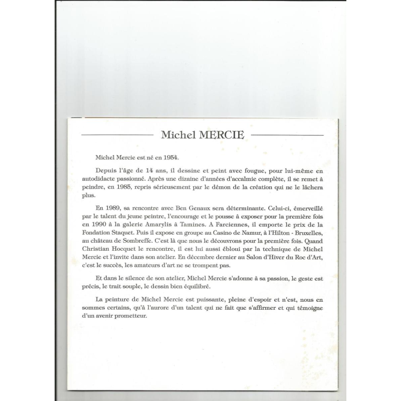 Michel MERCIE «L’escalade» peinture huile sur toile