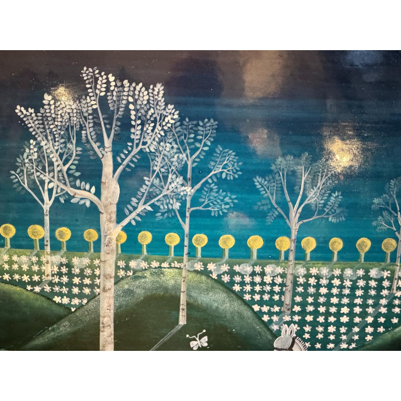 Danielle MOLINA “The Little Family on a Walk” oil painting on panel