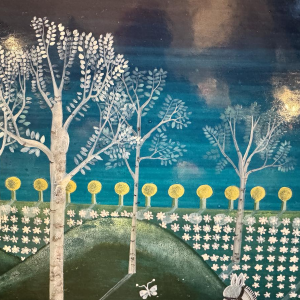 Danielle MOLINA “The Little Family on a Walk” oil painting on panel