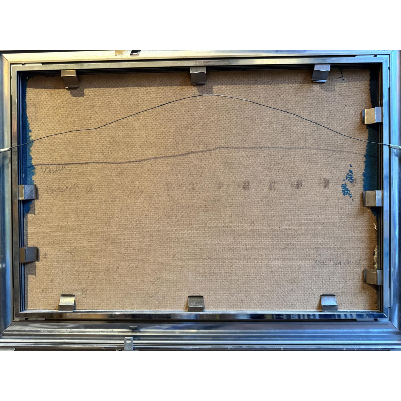 Danielle MOLINA “Het kleine gezinnetje op een wandeling”, olieverfschilderij op paneel