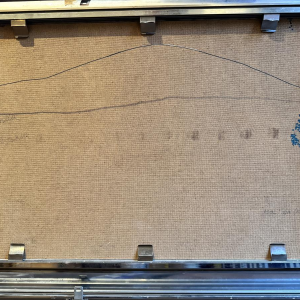 Danielle MOLINA “Het kleine gezinnetje op een wandeling”, olieverfschilderij op paneel