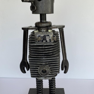 Ludo GIELS "Motorisch Wezen" sculpture, assemblage of steel parts