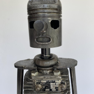 Ludo GIELS "Motorisch Wezen" sculpture, assemblage de pièces d'acier