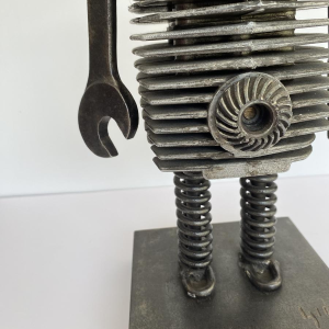 Ludo GIELS "Motorisch Wezen" sculpture, assemblage of steel parts