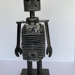 Ludo GIELS "Motorisch Wezen" sculptuur, assemblage van stalen onderdelen